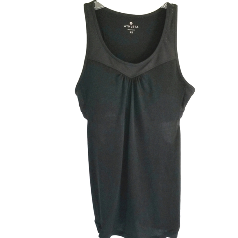 Athleta black tank top built in bra